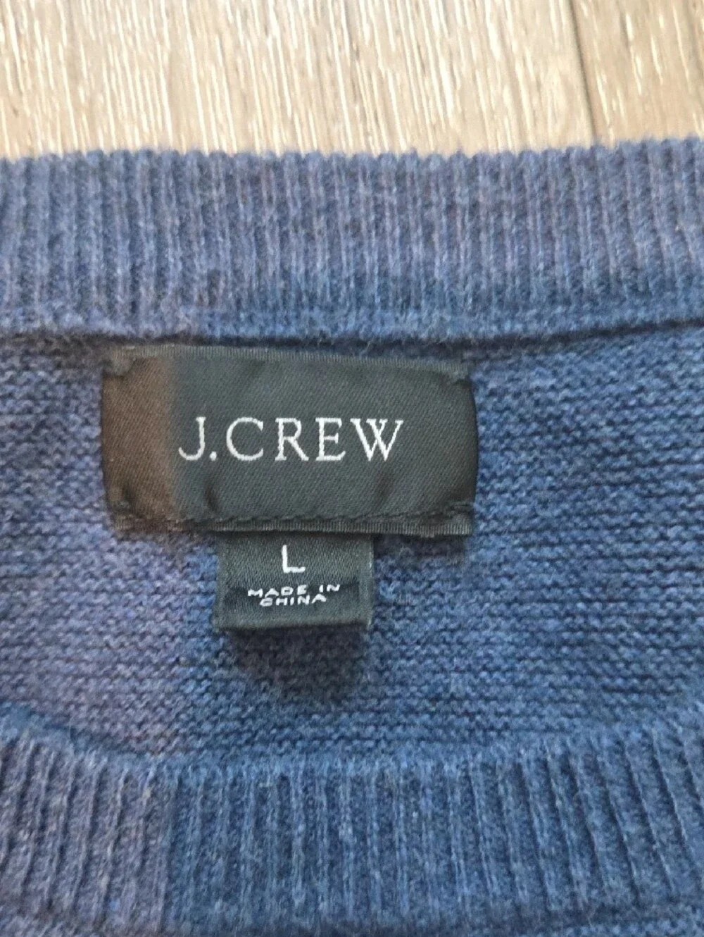 J. Crew Men's Crewneck Sweater in Navy Blue Heather
